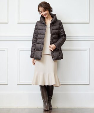 自由区 L 【洗える/セット可】レーヨンポリエステルスムース Vネックニット サンセットグレー