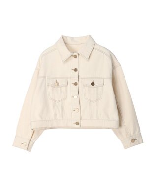 earth music&ecology マントスリーブＧジャン Ecru