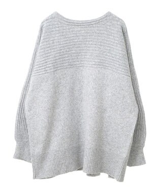 CRAFT STANDARD BOUTIQUE 編み違い斜めスリットニットチュニック Light Gray Mixture