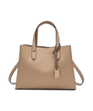 style code 【MERCURYDUO/マーキュリーデュオ】両アオリポケットサイド配色大開き開口 超軽量ハンドバッグ キーチャーム付