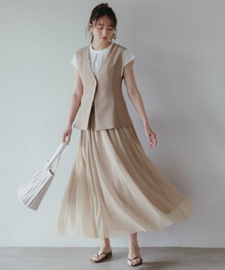 ANY SIS ストライプカラー かごバッグ アイボリー系1