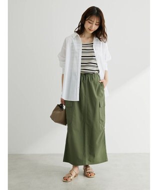 Green Parks スクエアネックニットタンクトップ Charcoal Gray