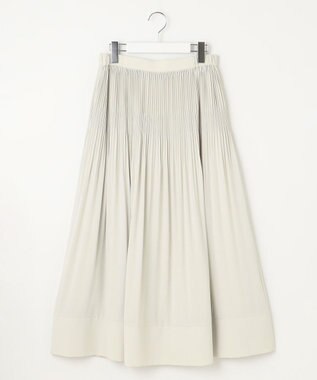 自由区 S 【セットアップ対応・洗える】ライトサテンプリーツ スカート ベージュ