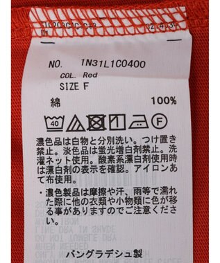 earth music&ecology ラウンドヘムルーズＴ（汗じみ防止） Red