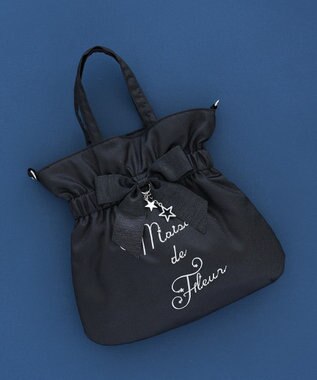 Maison de FLEUR スターリボン２Ｗａｙトートバッグ Black