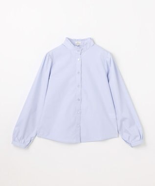 組曲 KIDS 【150-170㎝】 レースリボンタイブラウス サックスブルー
