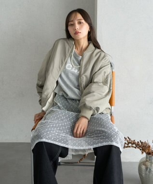 earth music&ecology リバーシブルMA-1 カーキ