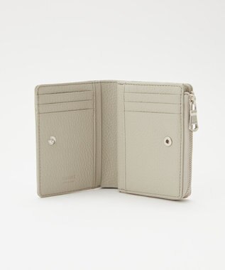 russet ＜お財布人気NO.1＞モノグラムプレートハーフウォレット(SO-376) GrayBeige2