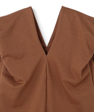 BEIGE， 【洗える】SCALA / コットンリネンボリュームスリーブワンピース Brown