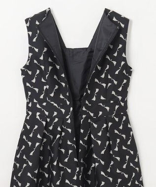 GRACE CONTINENTAL リボンジャガードワンピース ブラック