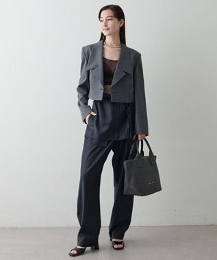 IACUCCI オペラ S CERVO/STAMPA INTERNA チャコールグレー