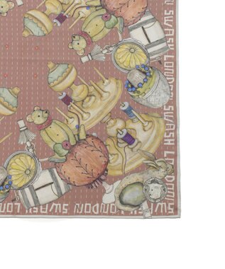 MOONBAT SWASH LONDON 大判シルクツイルスカーフ Trifle 68×68cm 日本製 ピンク