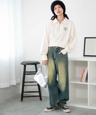 WEGO 襟付きスウェット オフホワイト