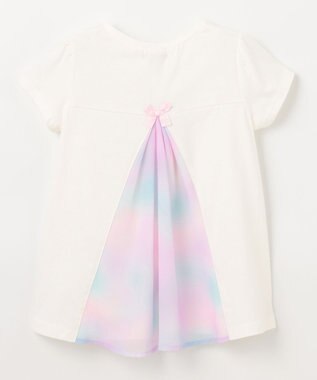 ANY KIDS 接触冷感 しろくま バックシャン Tシャツ エクリュ×レインボー