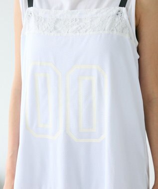 CRAFT STANDARD BOUTIQUE レース切替フリンジビスチェ White