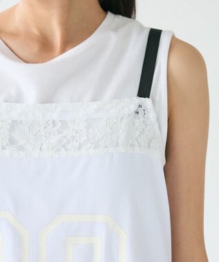 CRAFT STANDARD BOUTIQUE レース切替フリンジビスチェ White