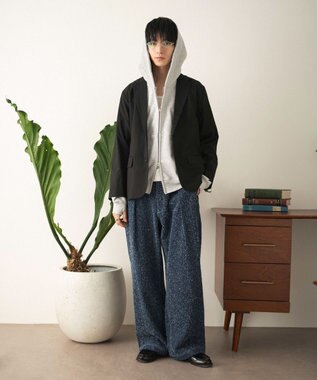 WEGO 【フォーマル/セットアップ対応】シングルテーラードジャケット ブラックストライプ