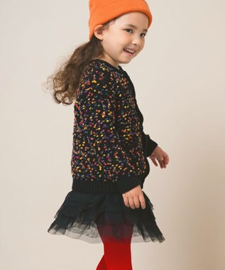 ami amie ポコポコカーディガン85cm～130cm ブラック