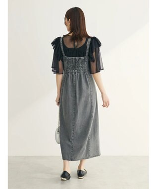 Green Parks ・ＥＬＥＮＣＡＲＥ　ＤＵＥ　デニム　Ｗ　ＺＩＰジャンスカ Black