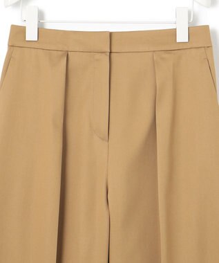 ICB 【洗える】リヨセルサテンストレッチ ワイドストレートパンツ チノ系