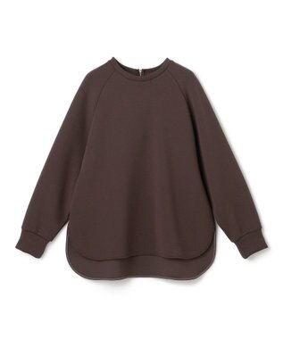 UNFILO L 【野呂佳代さん着用】BEAUTY FORM JERSEY バックZIPプルオーバー [NEW]ブラウン