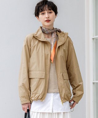 【撥水加工】ソフトメモリータフタ スタンドネック ブルゾン