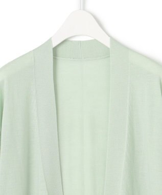 ICB 【洗える】コンパクトウール カーディガン ヘイズグリーン系