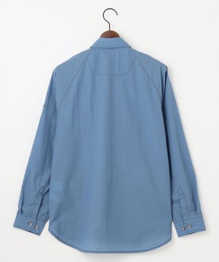 JOSEPH ABBOUD MOUNTAIN 【軽量/ECO撥水/ストレッチ/男女兼用】ライトワッシャー アウトドアシャツ サックスブルー系