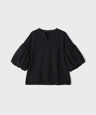 GRACE CONTINENTAL バルーンスリーブカットトップ ブラック