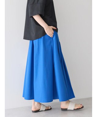AMERICAN HOLIC 接触冷感タックフレアスカート Blue