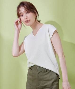 ANY 【前後2WAY/アンチピリング/洗濯機可】ノースリーブニット オフ