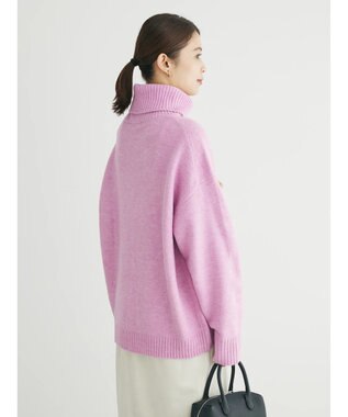 Green Parks ｆｕｗａっとメランジタートルニットプルオーバー Pink