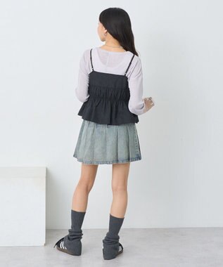 earth music&ecology ラメシアースリーブプルオーバー Gray