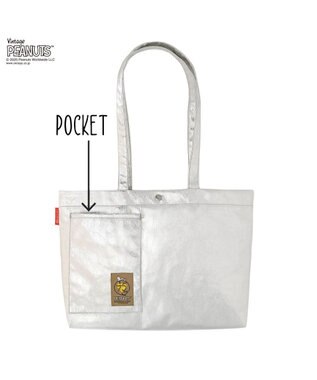 ROOTOTE 8445【スヌーピー】IP.A4アーキャトルワイド.メタリック.ピーナッツ-0Q 02：シルバー