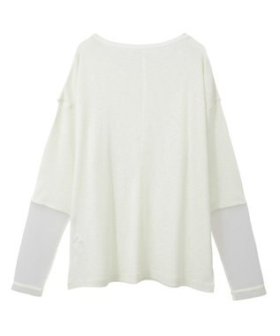 earth music&ecology ラメシアースリーブプルオーバー Light Yellow