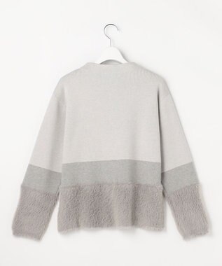 ANY SIS フェザーブロッキング ニット グレー