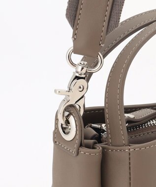 Y'SACCS カウレザー すっきり2wayミニトート グレージュ