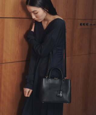TOPKAPI 【TREASURE TOPKAPI】フロントステッチ レザーミニショルダーバッグ ブラック