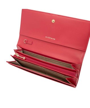 CLATHAS エクセ かぶせ長財布 ピンク
