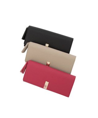 CLATHAS エクセ かぶせ長財布 ピンク