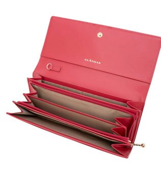 CLATHAS エクセ かぶせ長財布 ピンク