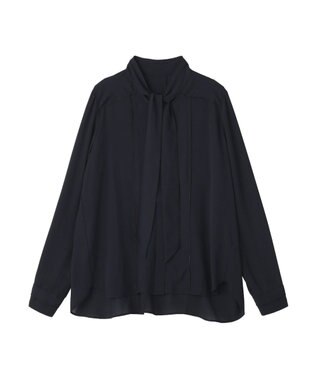 YECCA VECCA 配色ラインボウタイブラウス Off White