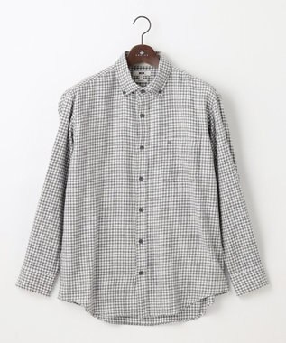 JOSEPH ABBOUD 【キングサイズ・柔らかな肌触り/暖かい】 ラフィーコットンフランネルシャツ ホワイト系3