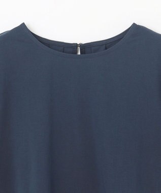 ANY L 【吸水速乾/UVケア】ミニサッカーコンビ袖ボリュームカットソー ネイビー