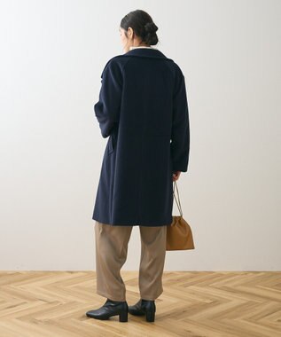 Green Parks スタンドロングコート Navy