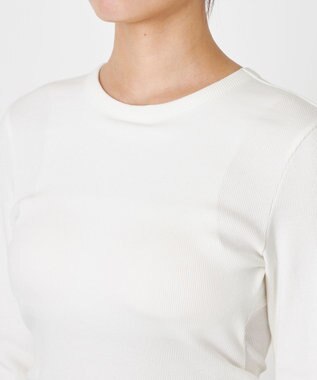 NAVE 【Nave・洗える/ストレッチ素材】ボディスーツ ロングスリーブ ホワイト系