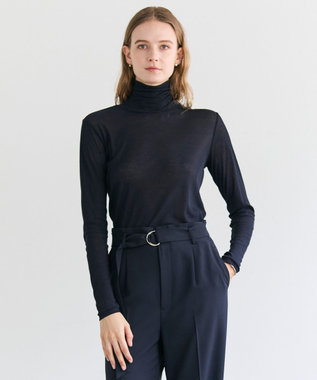 BEIGE， SORE / コットンシアーハイネックカットソー