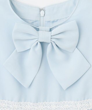 ANY KIDS シフォンプリーツワンピース サックスブルー