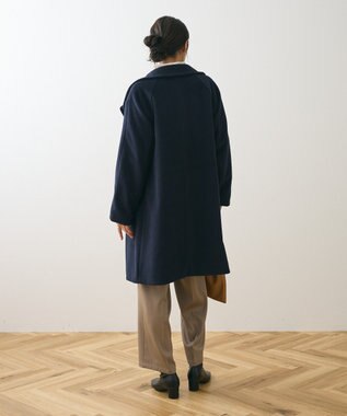 Green Parks スタンドロングコート Sax