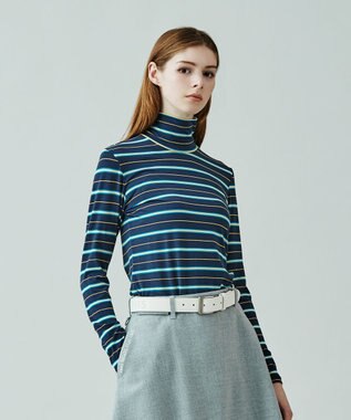 23区GOLF 【WOMEN】エニワイズ ボーダー カットソー ネイビー系1